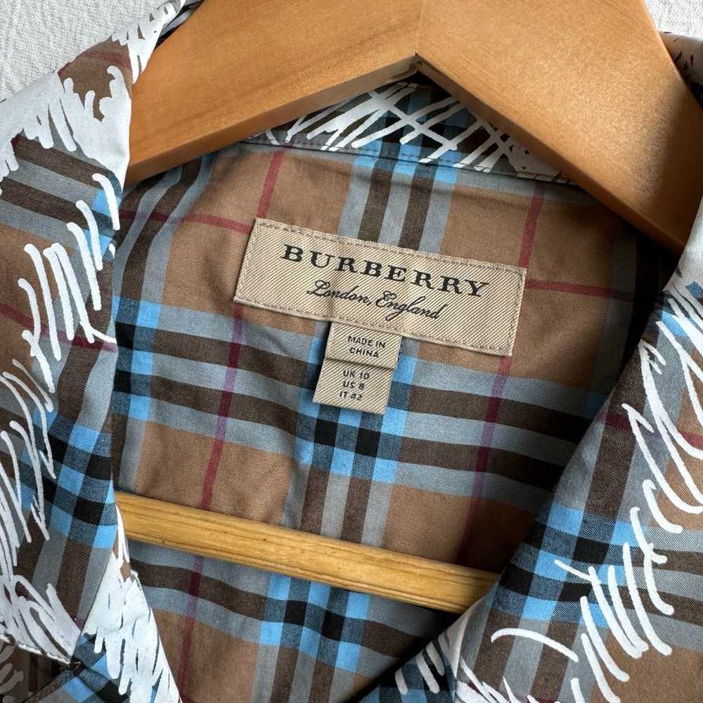 Burberry Check Print Shirt ( US 8 ) - image 5