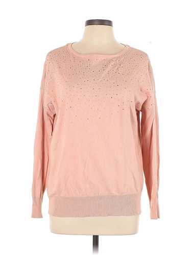 DressBarn Women Pink Pullover Sweater L