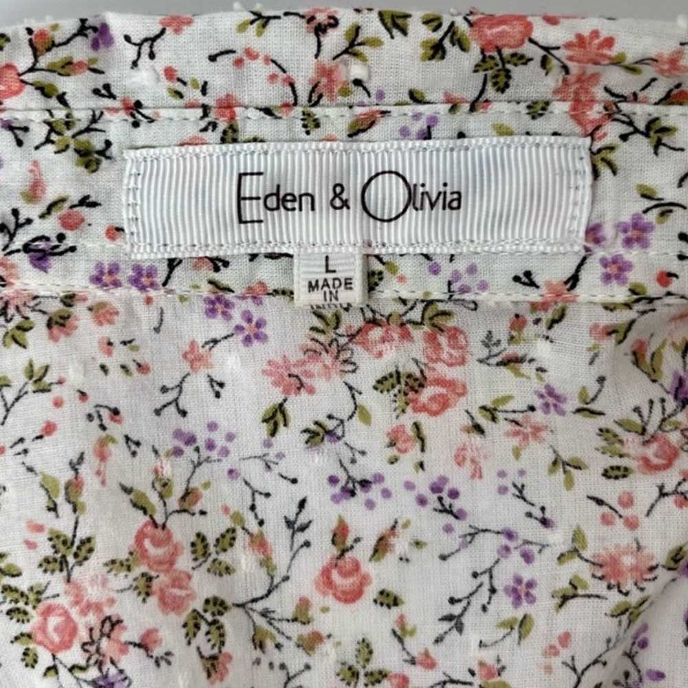 Eden & Olivia Floral Button Down Shirt Size Large… - image 6