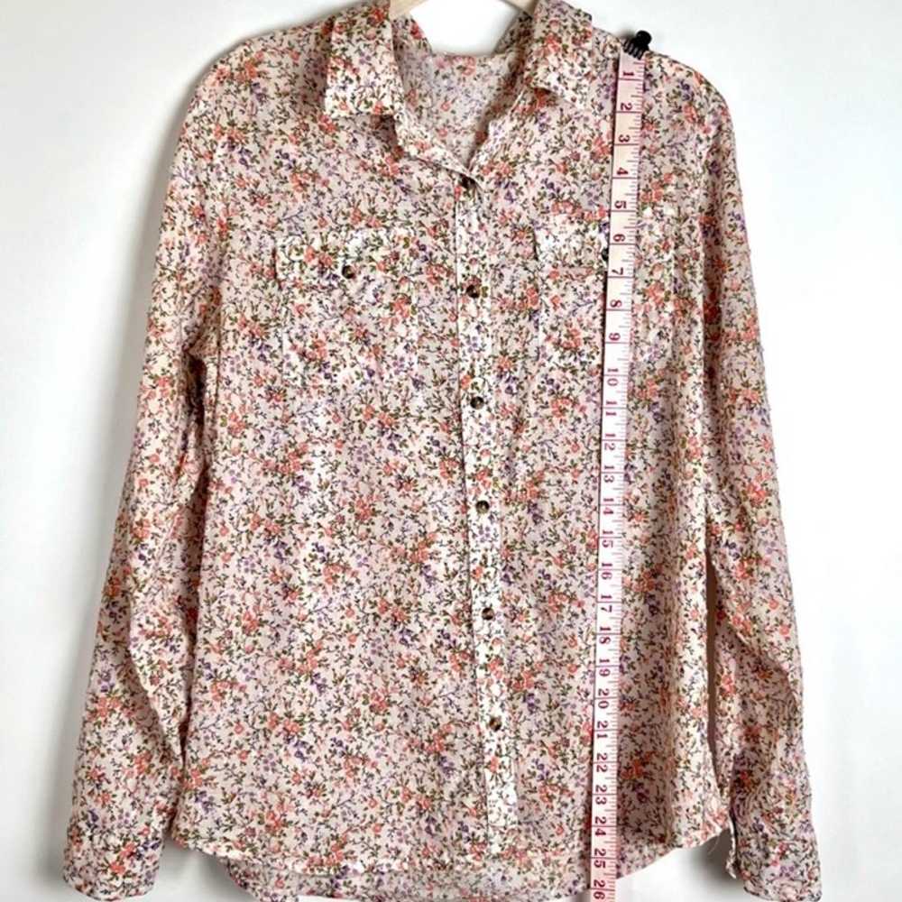 Eden & Olivia Floral Button Down Shirt Size Large… - image 8