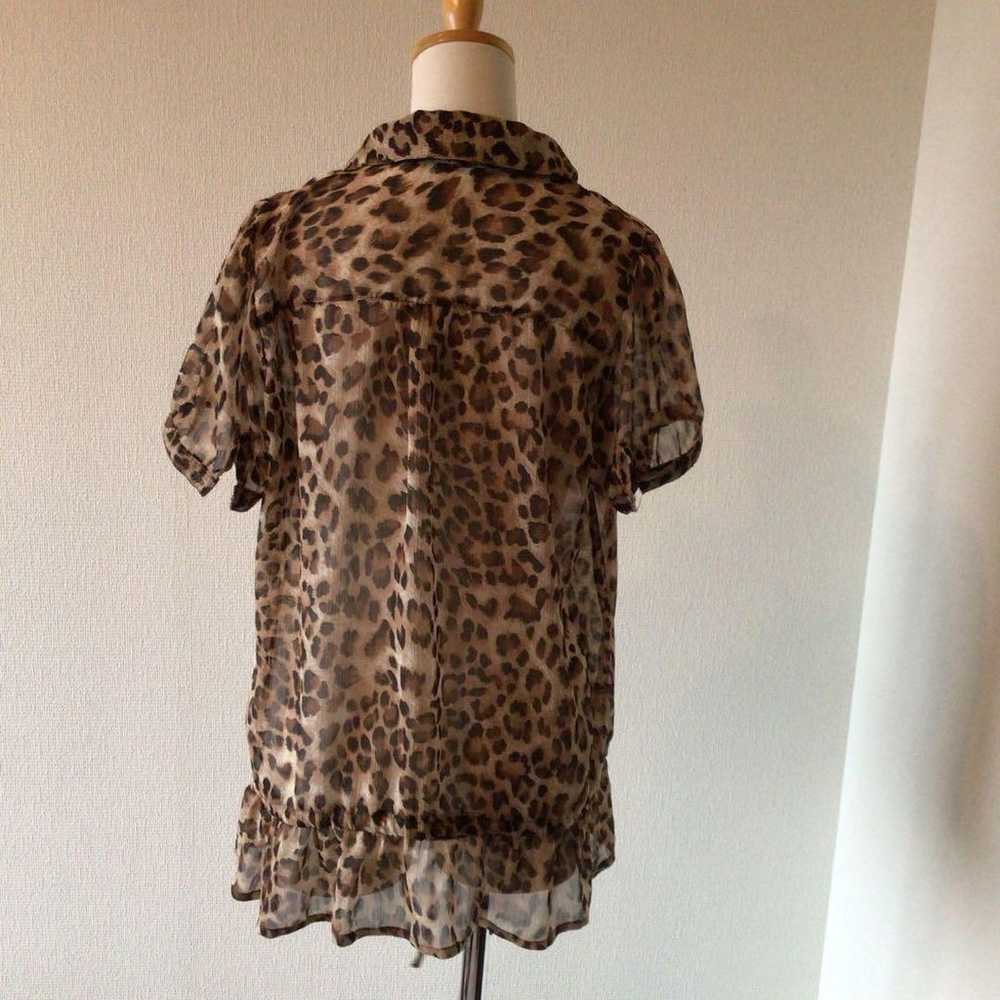 y2k Grunge Fairy Leopard Print Frill Blouse NANA … - image 7