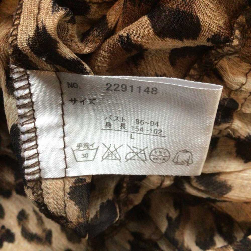 y2k Grunge Fairy Leopard Print Frill Blouse NANA … - image 8