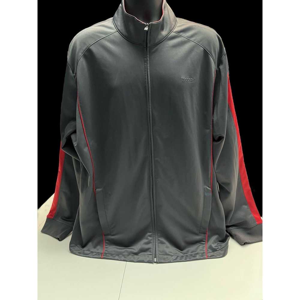 Reebok Reebok Activewear Gray Jacket With Red Str… - image 1