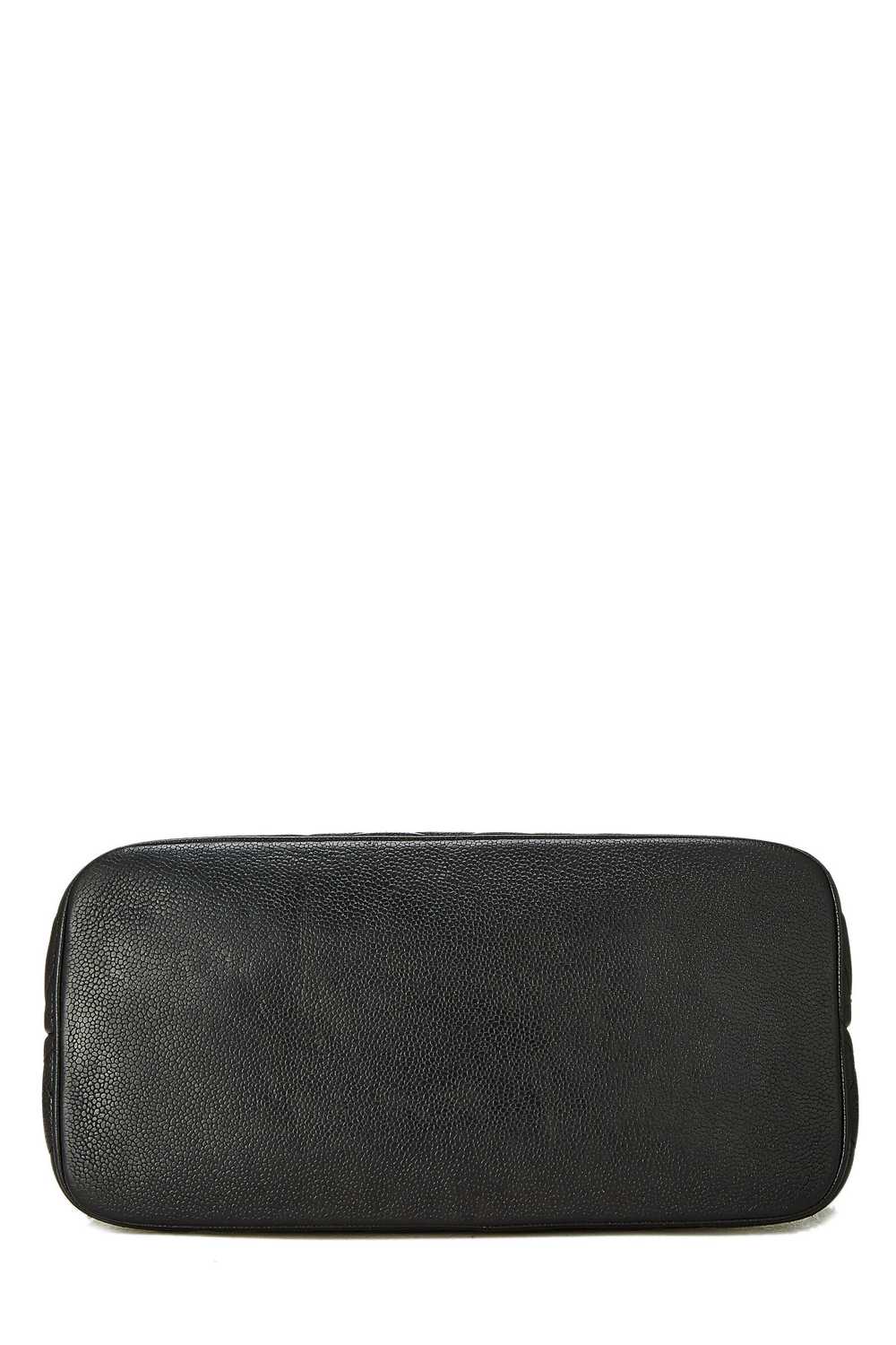 Black Quilted Caviar Medallion Tote - image 5