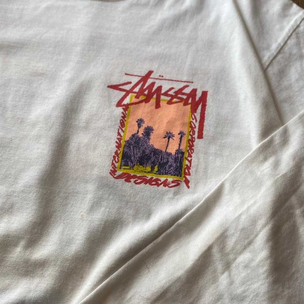 ☆90s-00s STUSSY printed T-shirt Long-sleeve T-shi… - image 4