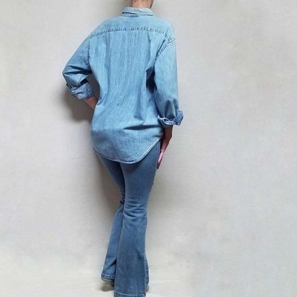 Vintage 1990s Lauren Ralph Lauren Chambray Stone … - image 3