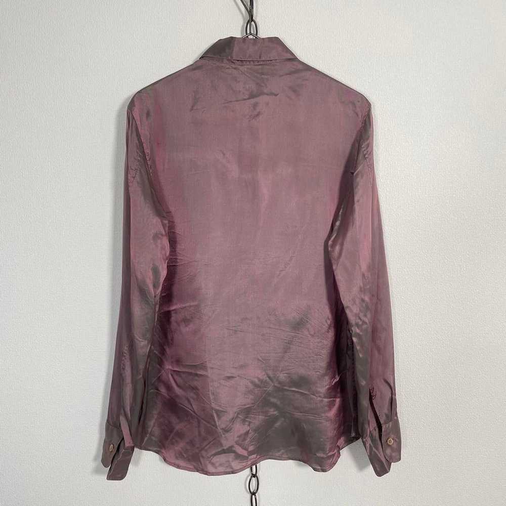 French-made 90s vintage Agnes b. silky blouse wit… - image 3