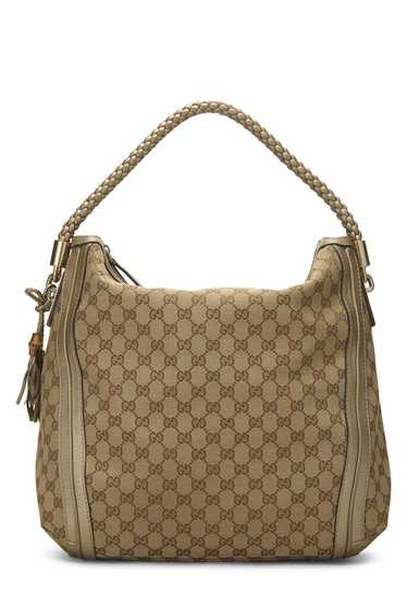 Gold Original GG Canvas Bella Hobo