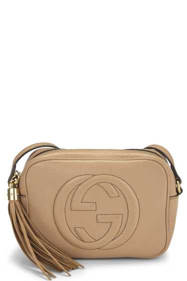 Beige Grained Leather Soho Disco