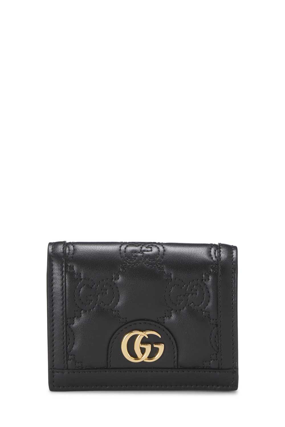 Black Leather GG Marmont Compact Wallet - image 1