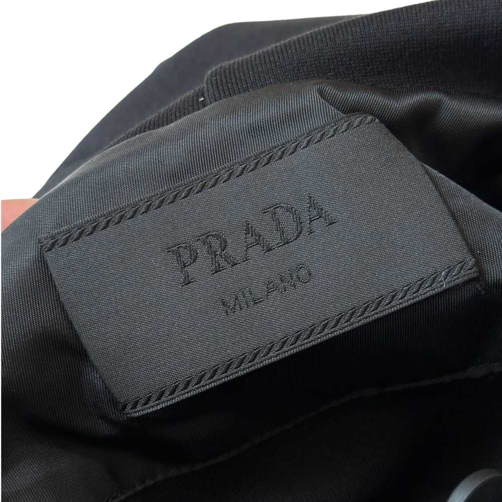 Product Details Prada Black Logo Patch Hoodie - image 9