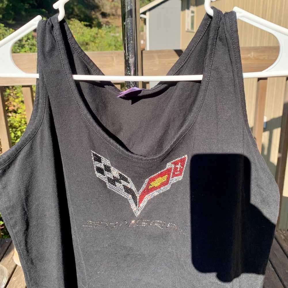 Women’s Vintage Corvette Stingray Rhinestone Tank - image 3