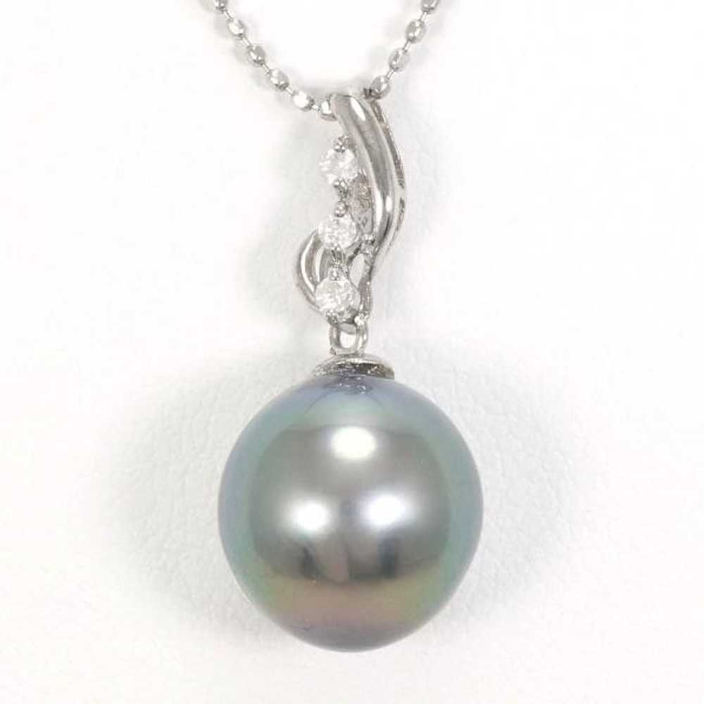 Other Other K18 White Gold Pearl Necklace 45cm Me… - image 1