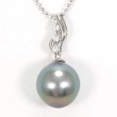 Other Other K18 White Gold Pearl Necklace 45cm Me… - image 1