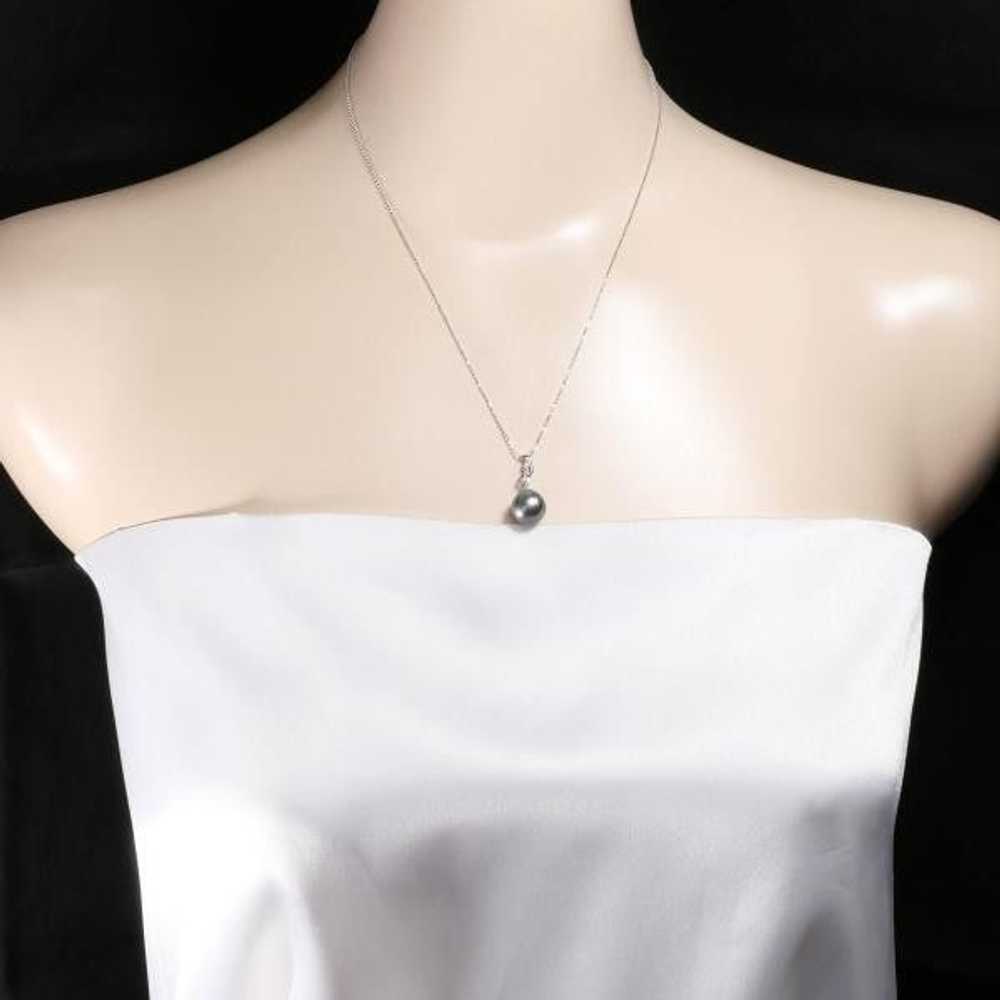 Other Other K18 White Gold Pearl Necklace 45cm Me… - image 3