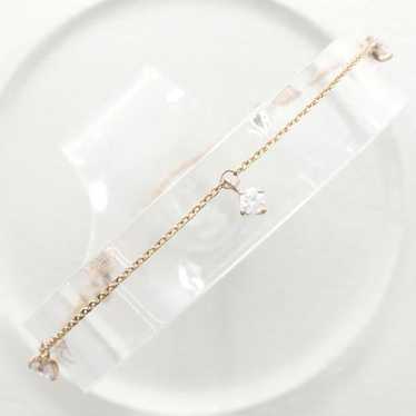 Other Other K10 Pink Gold Zircon Bracelet 17cm Me… - image 1