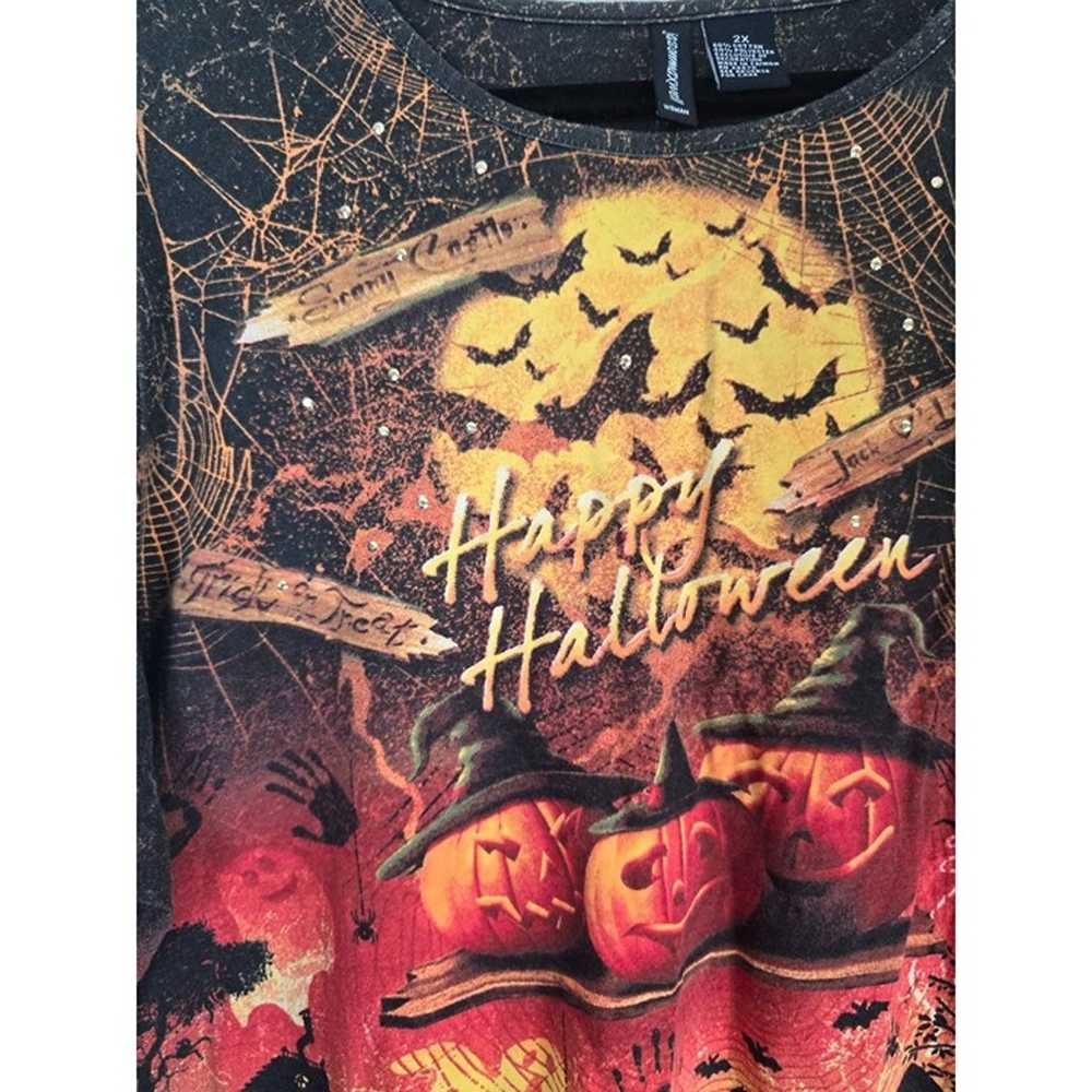 Vintage Jason Maxwell Blouse Womens 2X Halloween … - image 3