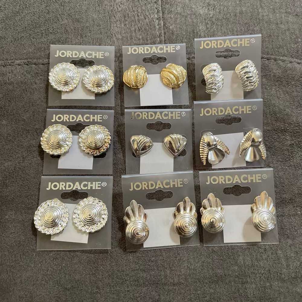 Jordache Vintage Earrings Set Of 9 - image 1