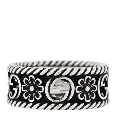 GUCCI Sterling Silver Interlocking G Flower Ring … - image 1