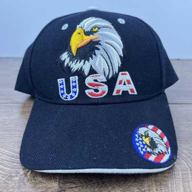 Other USA Hat Bald Eagle USA Black Hat Adjustable… - image 1