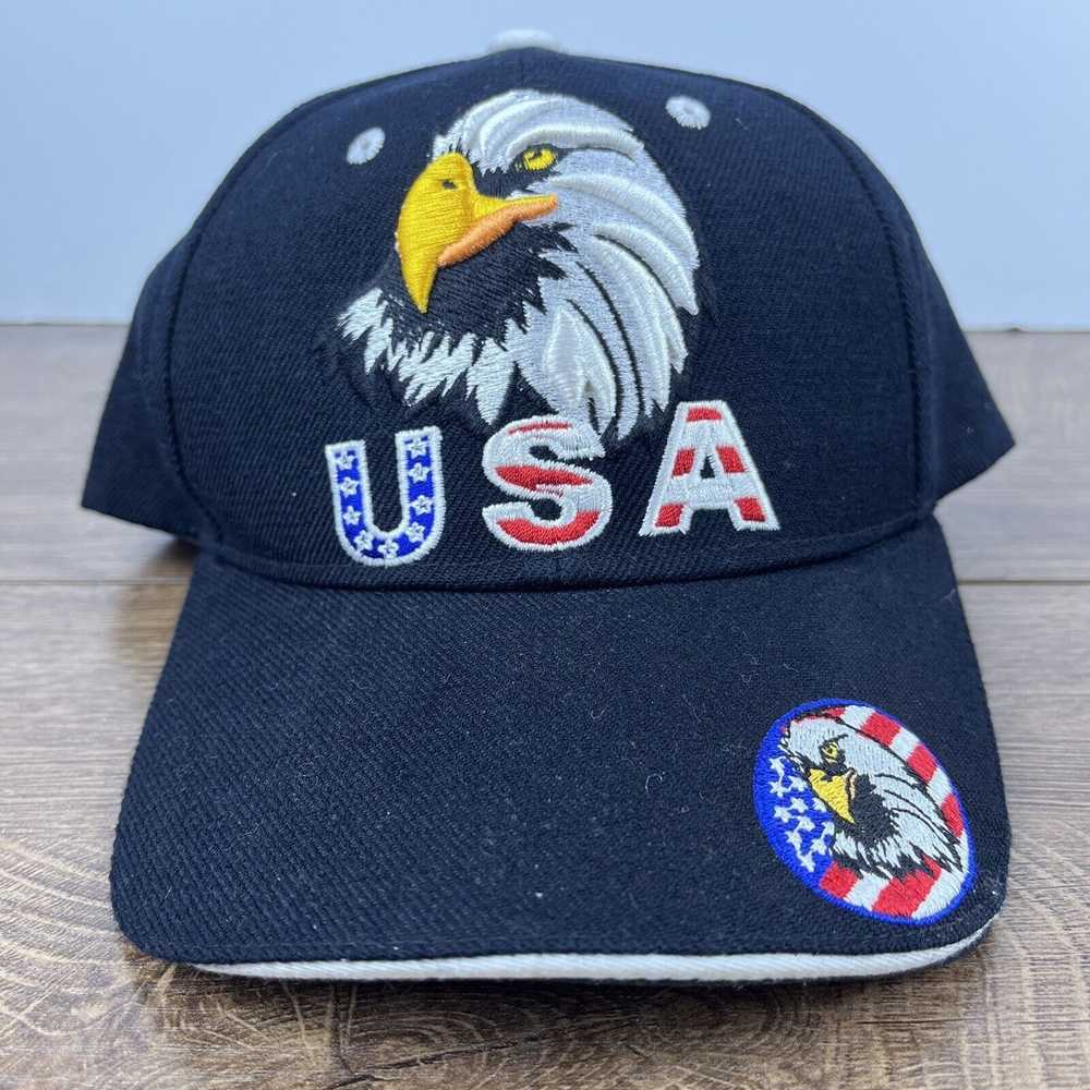 Other USA Hat Bald Eagle USA Black Hat Adjustable… - image 2