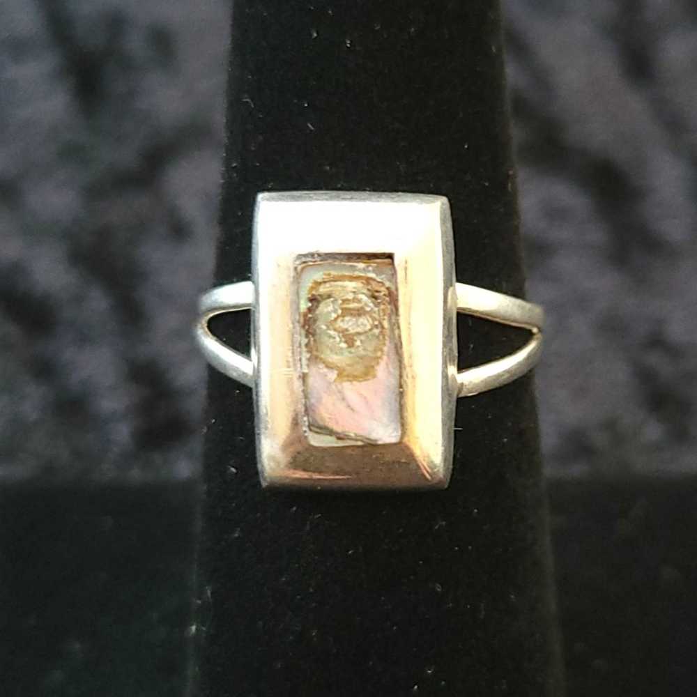 Sterling Silver Native Mexico Abalone ring - image 1