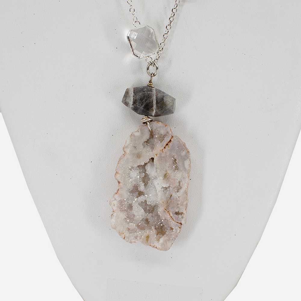 Druzy Quartz Necklace | Add a Touch of Natural Be… - image 2