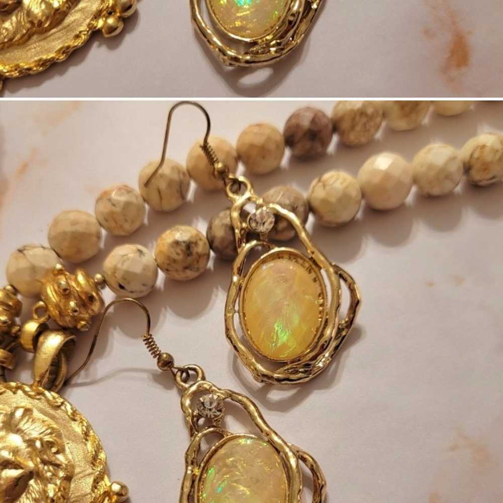 Vintage Yellow Rutilated Quartz Crystal Embellish… - image 11