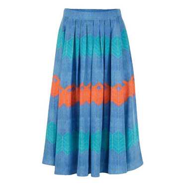 Anthropologie Silk mid-length skirt