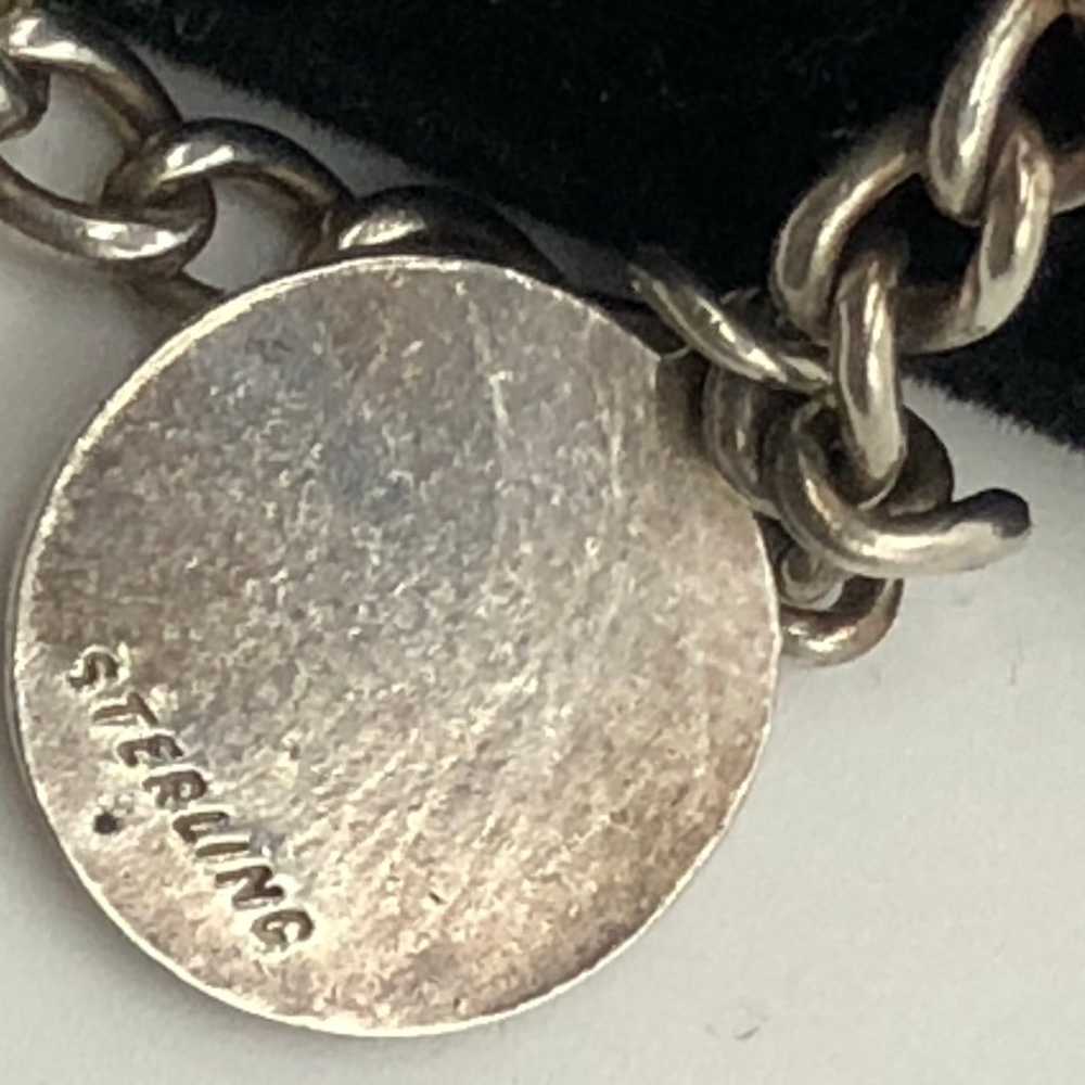 Vintage Sterling Silver Charm Bracelet With 10 St… - image 8