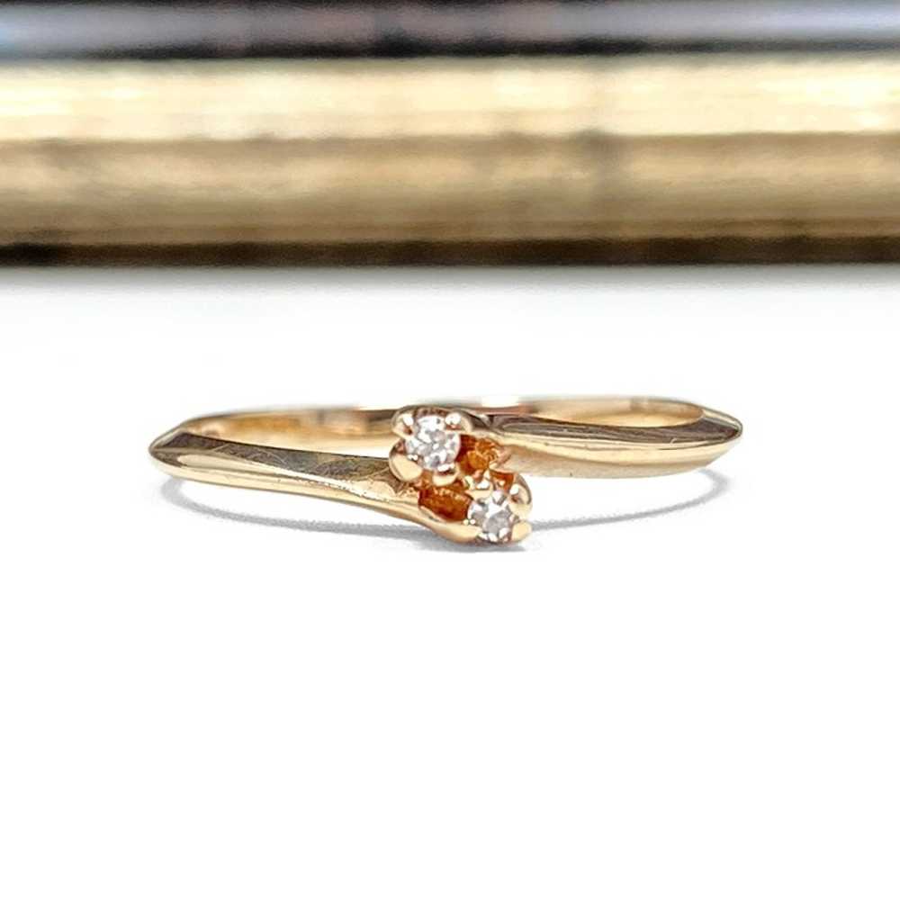 10k Solid Yellow Gold Genuine Diamond Petite Esta… - image 1