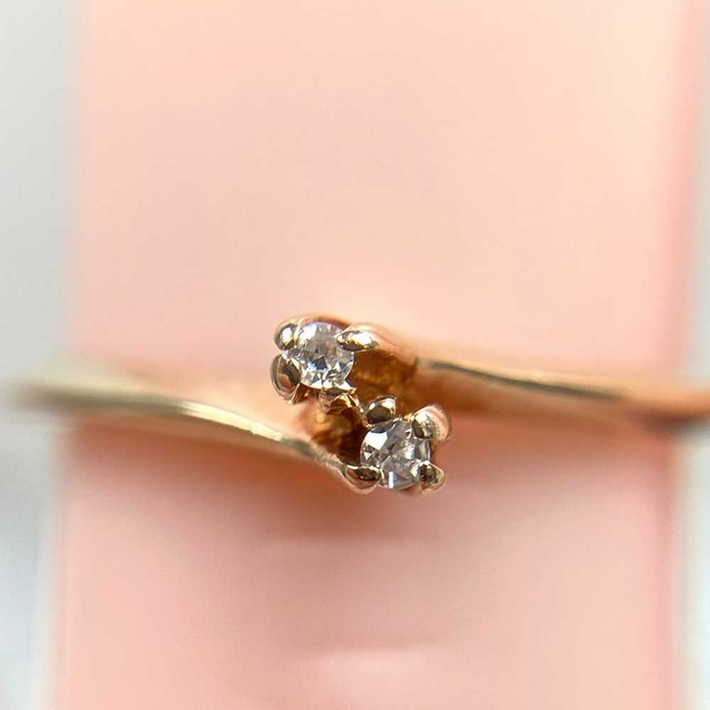 10k Solid Yellow Gold Genuine Diamond Petite Esta… - image 6