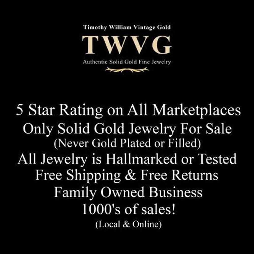 10k Solid Yellow Gold Genuine Diamond Petite Esta… - image 8