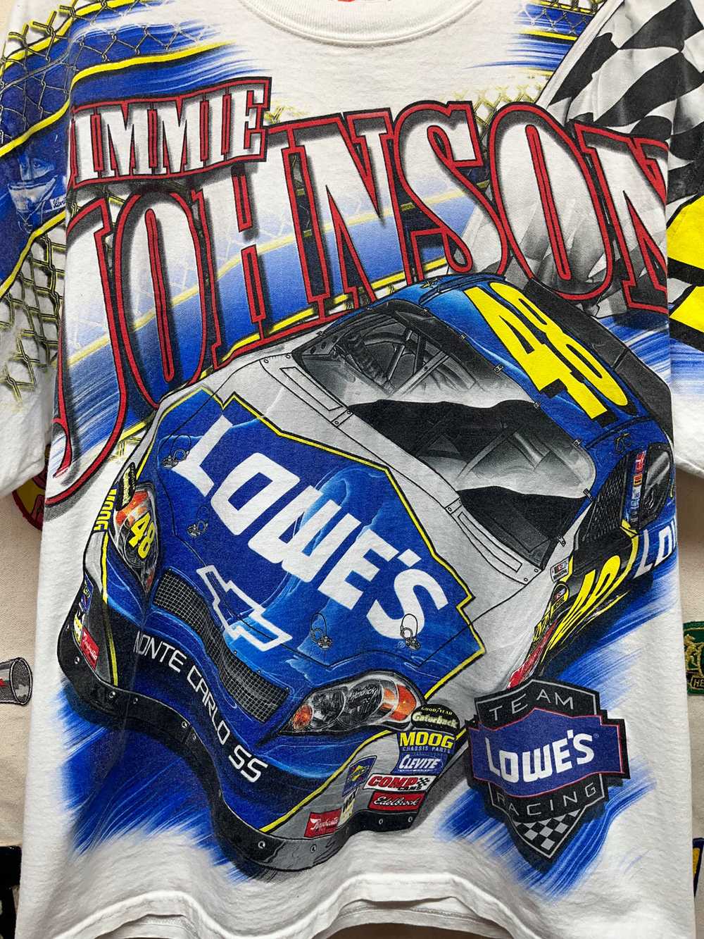 Vintage Jimmy Johnson NASCAR Lowes All Over Print… - image 3