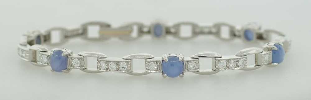 J.E. Caldwell Star Sapphire Diamond Platinum Brac… - image 8