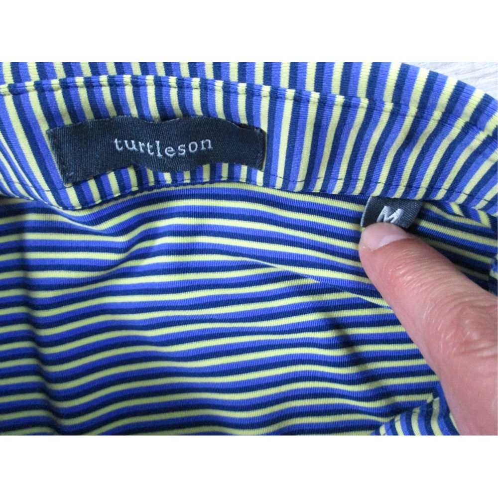 Vintage Exceptional Medium Blue Stripe Golf Perfo… - image 5