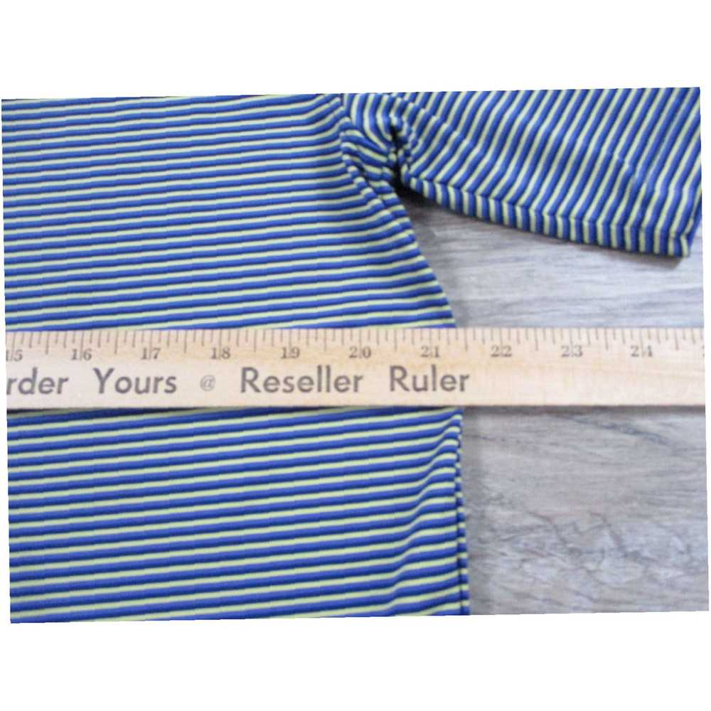 Vintage Exceptional Medium Blue Stripe Golf Perfo… - image 7