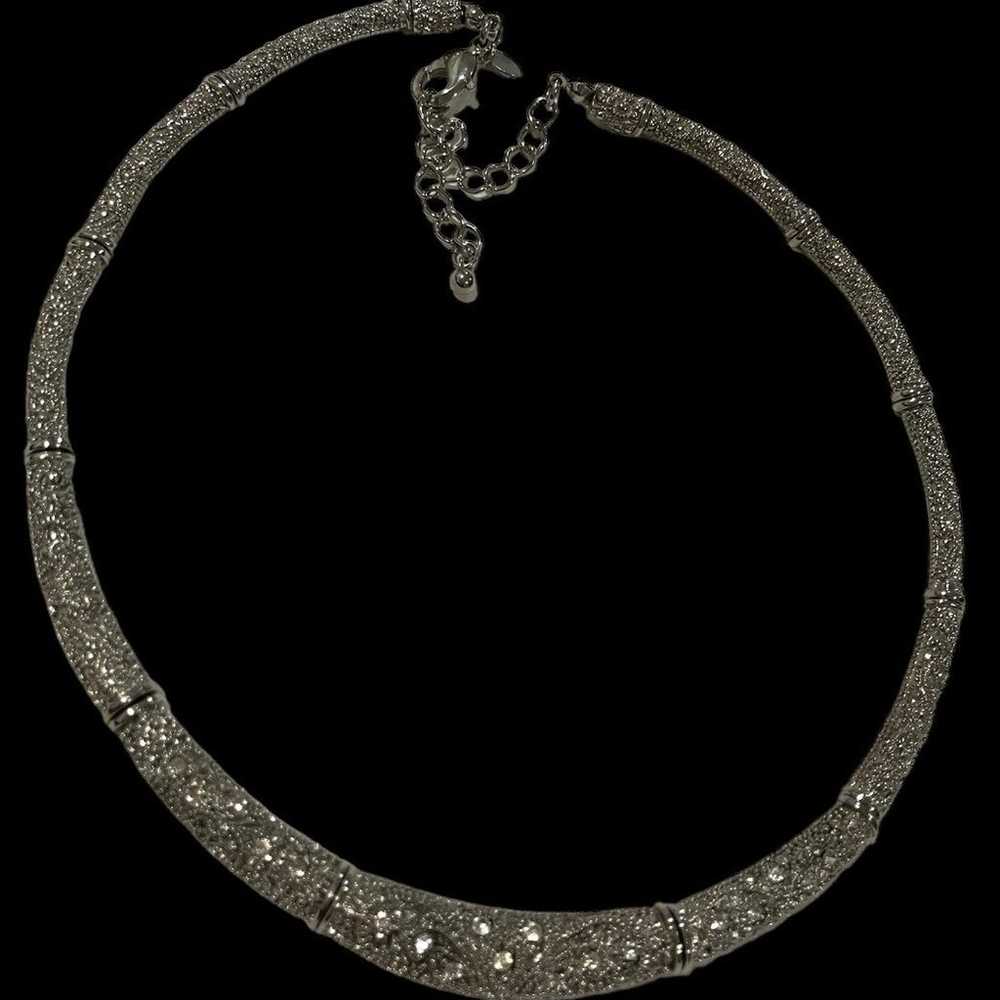 Vintage Premier Designs Silver Tone Choker Neckla… - image 1