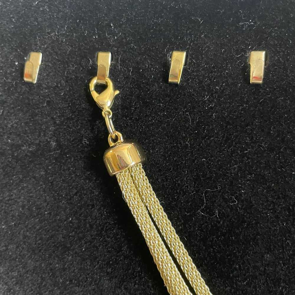 Vintage Anne Klein Gold Tone 3 Strand Mesh Neckla… - image 6