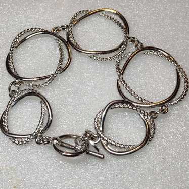 Gorgeous vintage silver love infinity bracelet - image 1