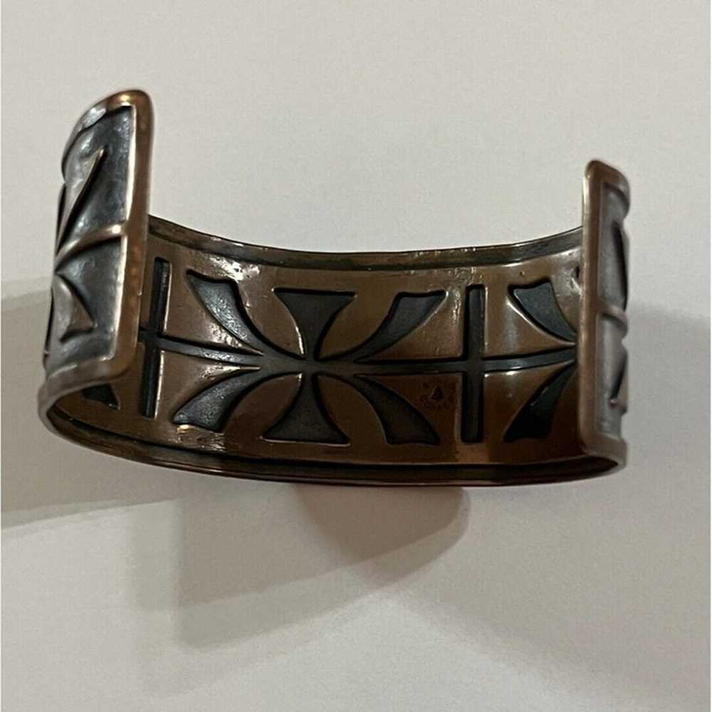 1960s Copper Cuff Bracelet Bell Trading Post Nava… - image 3