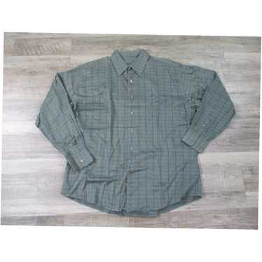 Vintage Green Plaid Poplin Mens Shirt by Gitman B… - image 1