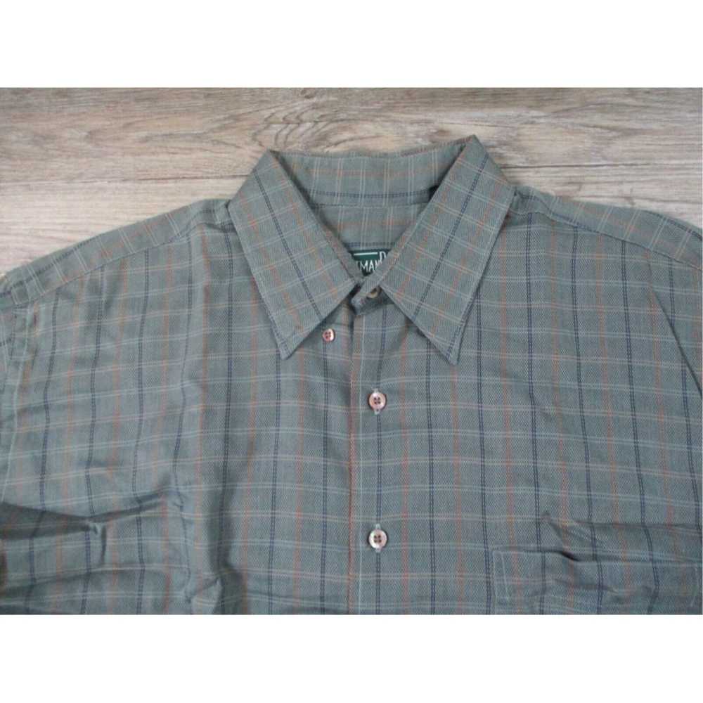 Vintage Green Plaid Poplin Mens Shirt by Gitman B… - image 3