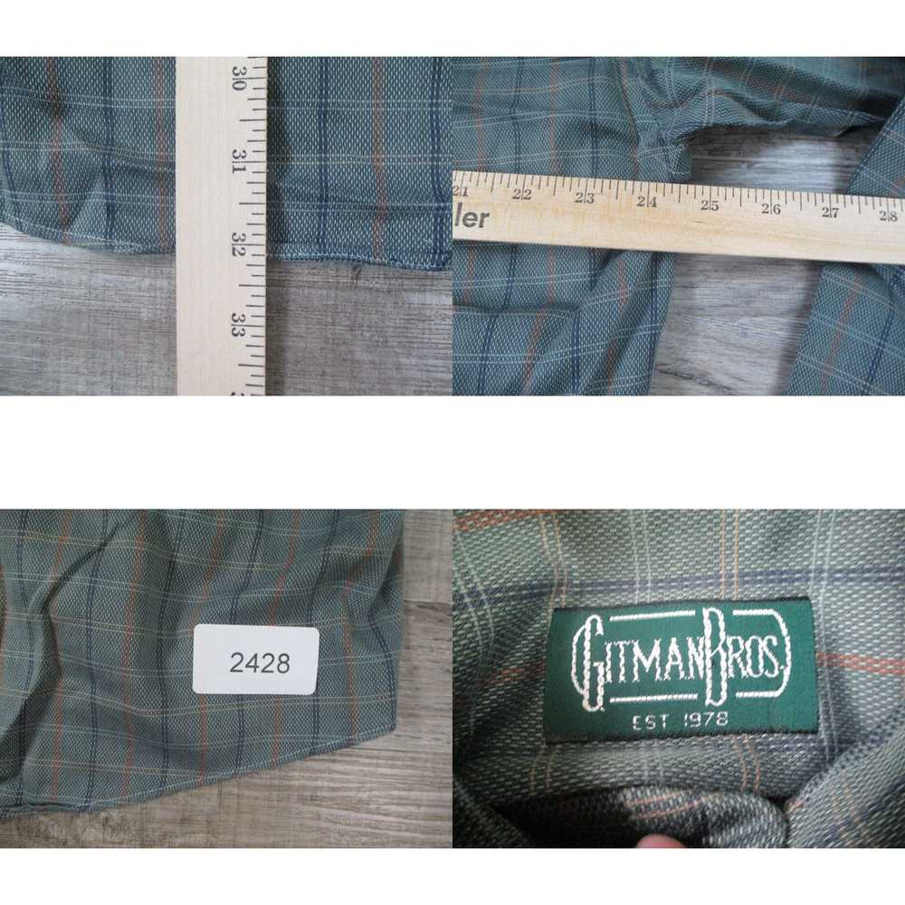 Vintage Green Plaid Poplin Mens Shirt by Gitman B… - image 8