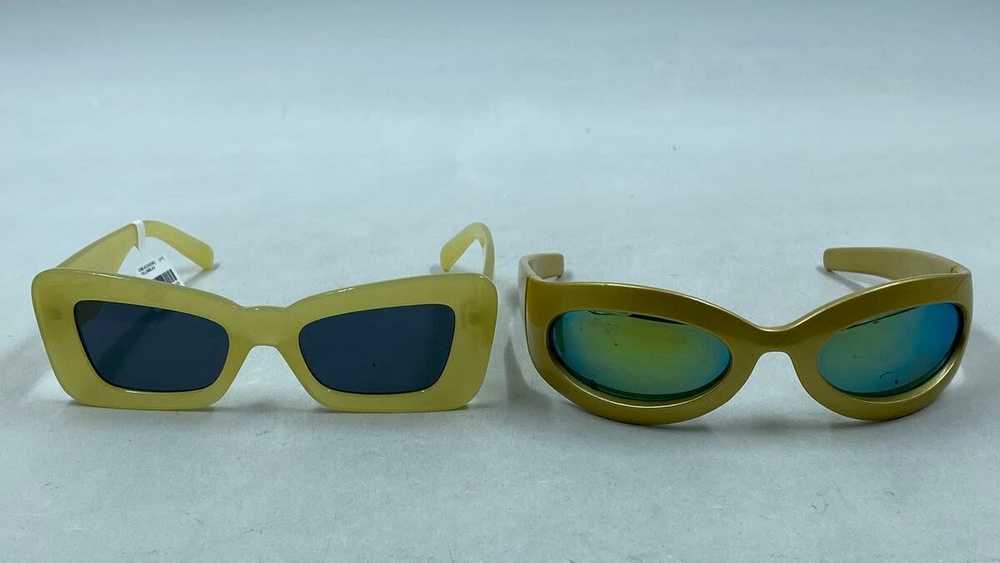 Unbranded Lot of 2 Yellow Sunglasses Women's- Siz… - image 2