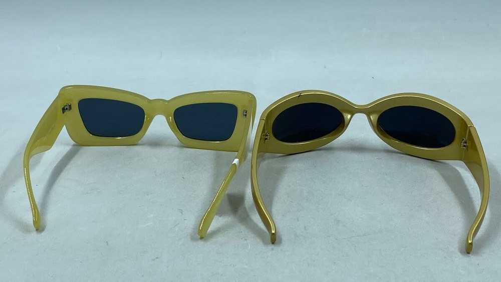 Unbranded Lot of 2 Yellow Sunglasses Women's- Siz… - image 4