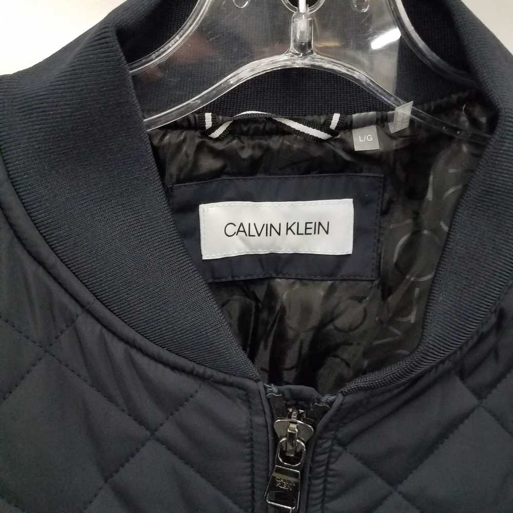 Calvin Klein Black Quilted Bomber Jacket NWT Size… - image 2