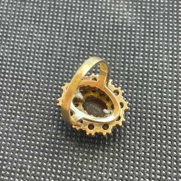 Antique bohemian Garnet 8k Gold  Ring - image 1