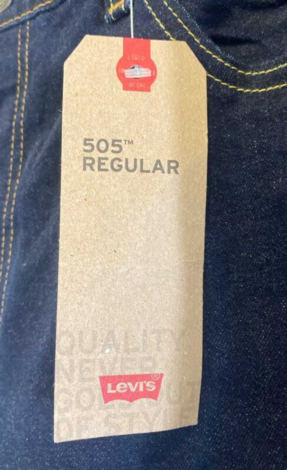 NWT Levi's 505 Mens Blue Regular Fit Stretch Deni… - image 5