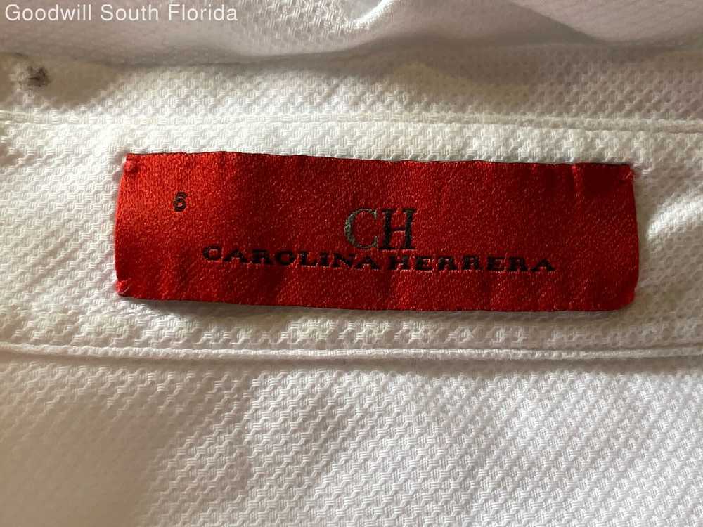 Authentic Carolina Herrera Womens White Button Do… - image 4